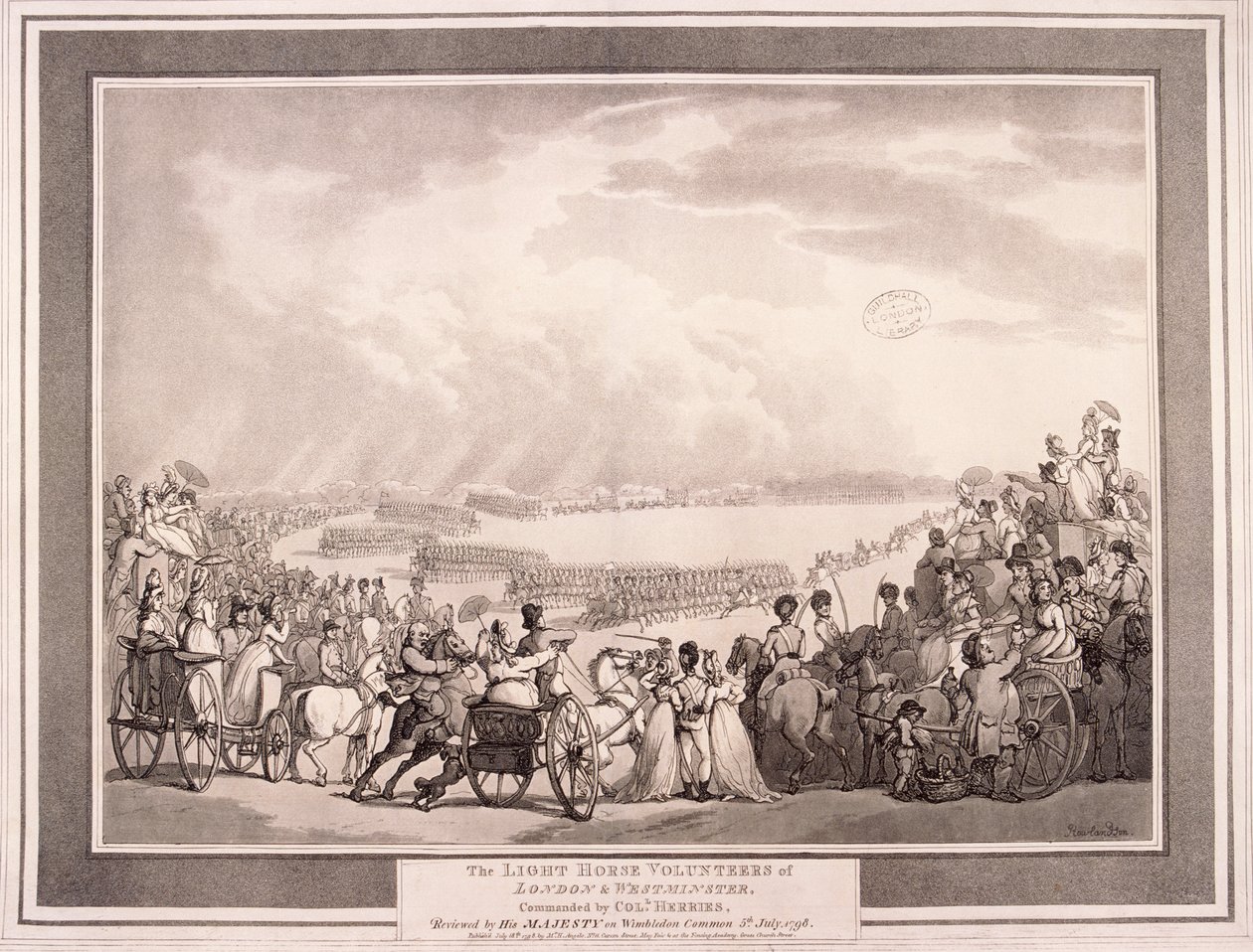 The Light Horse Volunteers of London & Westminster, 1798. autorstwa Thomas Rowlandson