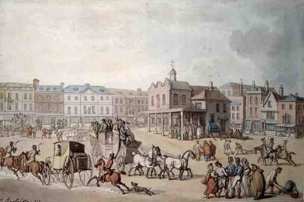 Rynek, Kingston-upon-Thames autorstwa Thomas Rowlandson