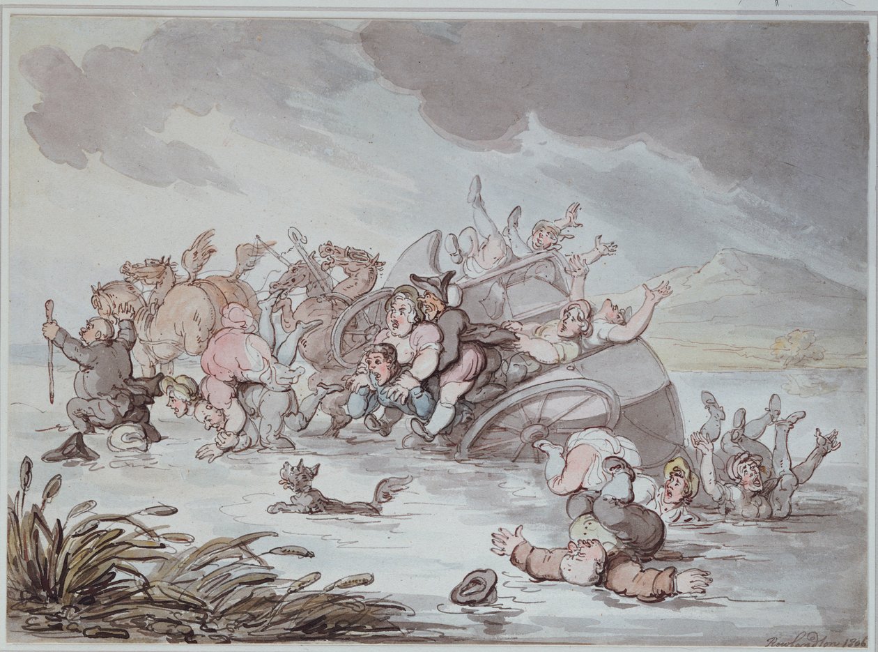Nieszczęście, 1806 autorstwa Thomas Rowlandson