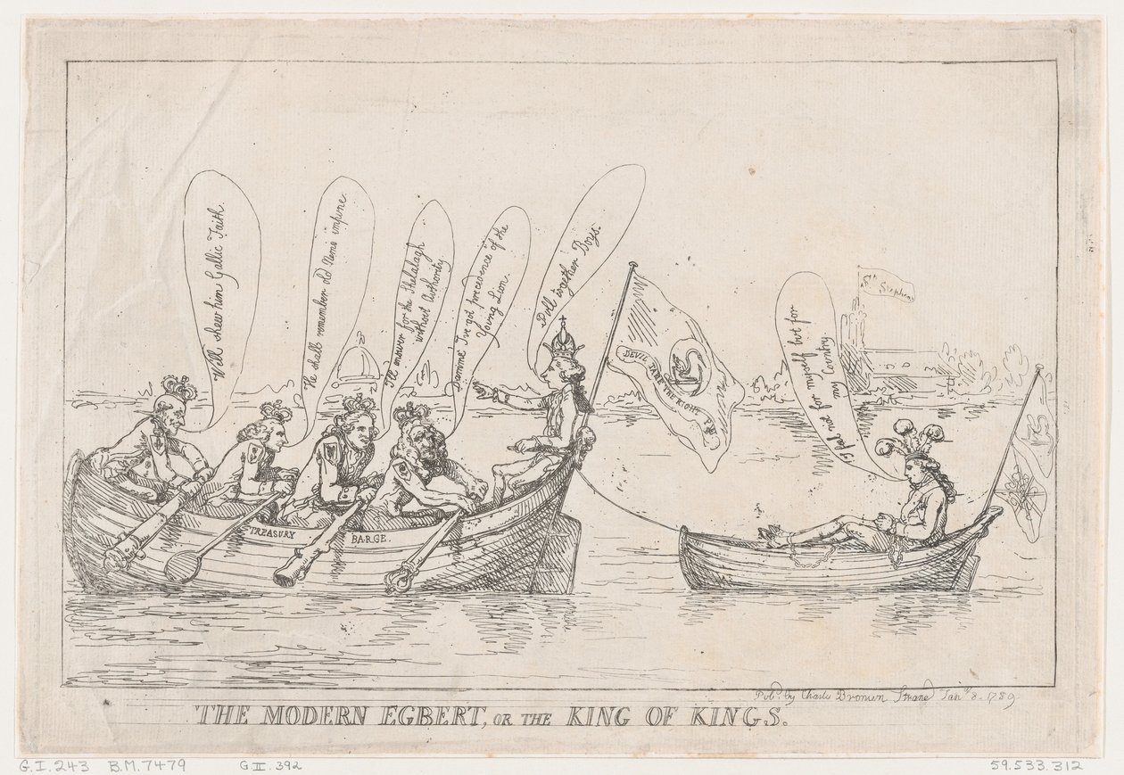 Współczesny Egbert, czyli Król Królów, 8 stycznia 1789 r., 8 stycznia 1789 r. autorstwa Thomas Rowlandson