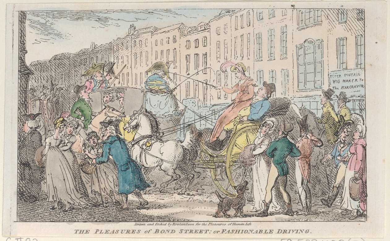 Przyjemności Bond Street: czyli modna jazda, 1807., 1807. autorstwa Thomas Rowlandson