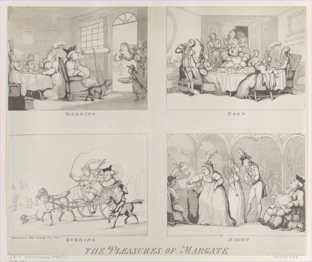 Przyjemności Margate, 25 lipca 1800 r., 25 lipca 1800 r. autorstwa Thomas Rowlandson