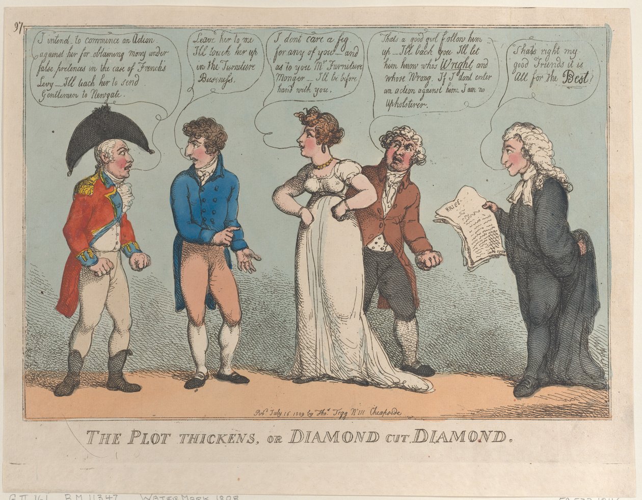 Działka zagęszcza się, czyli diament oszlifowany, 16 lipca 1809 r., 16 lipca 1809 r. autorstwa Thomas Rowlandson
