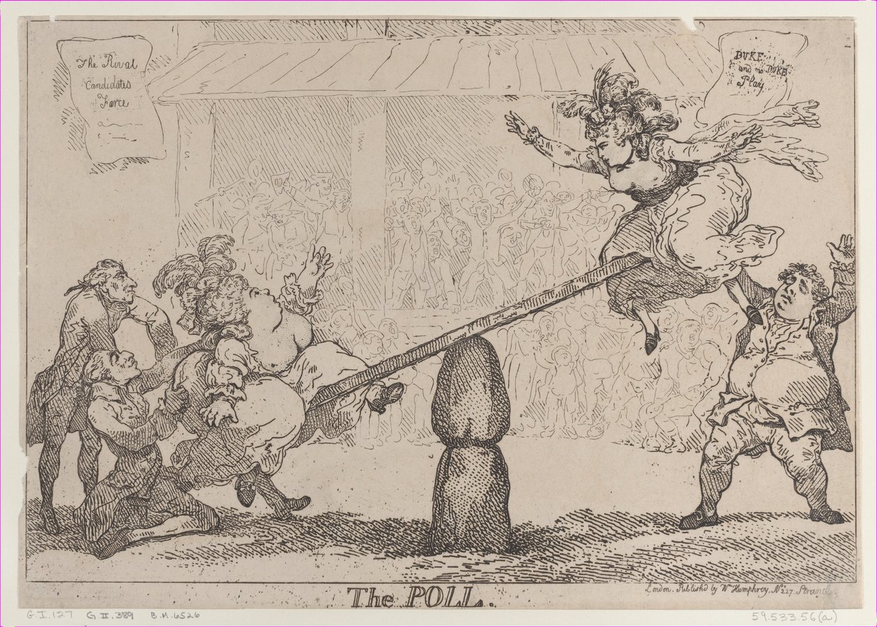 Plebiscyt 12 kwietnia 1784 r., 12 kwietnia 1784 r. autorstwa Thomas Rowlandson