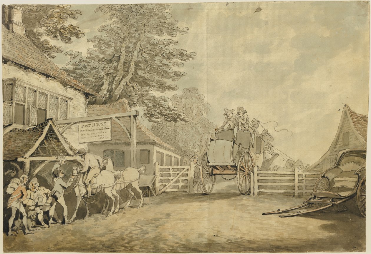 Dom Pocztowy, ok. 1778–80 autorstwa Thomas Rowlandson