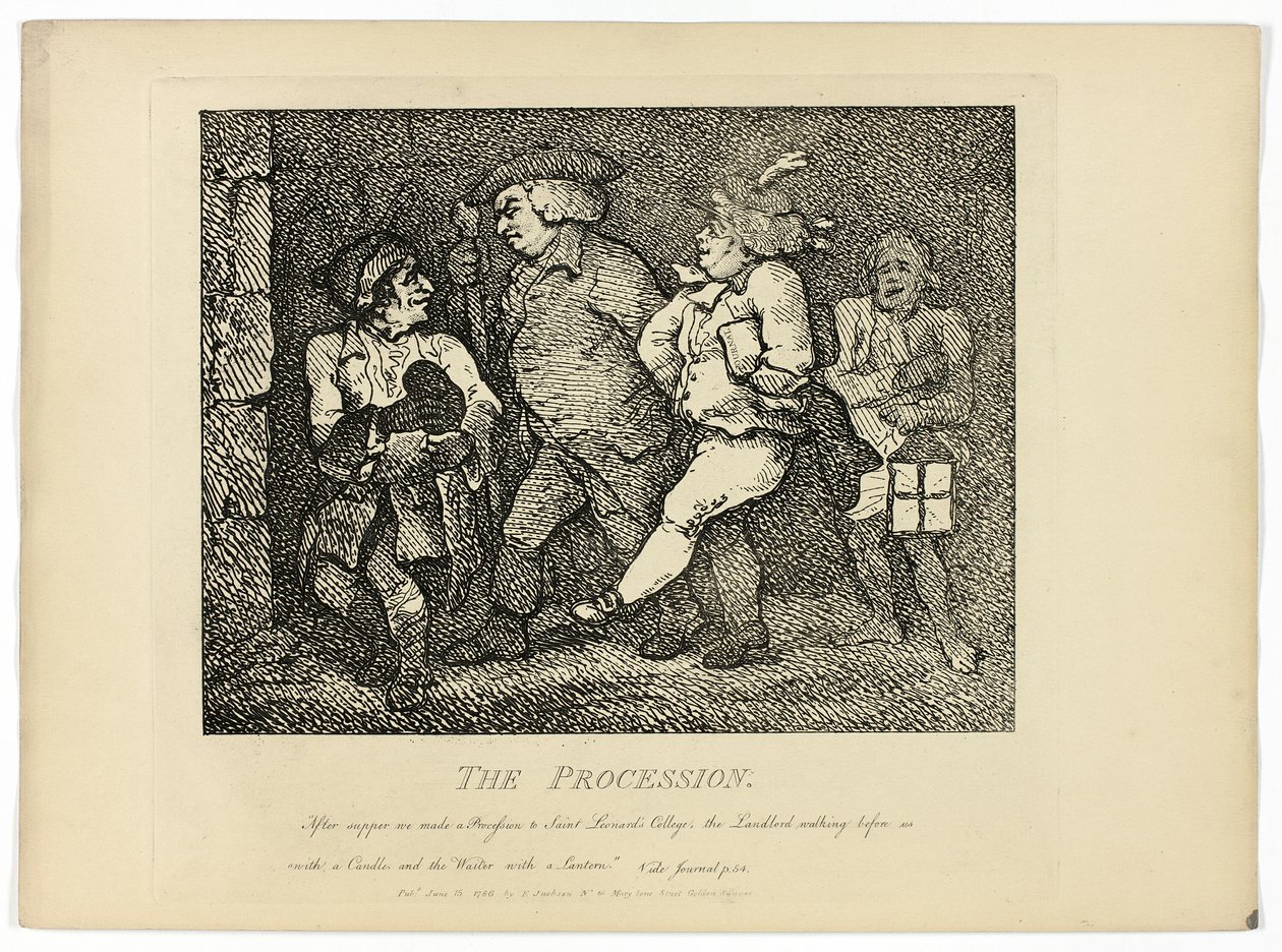 Procesja, z podróży Boswella po Hebrydach autorstwa Thomas Rowlandson