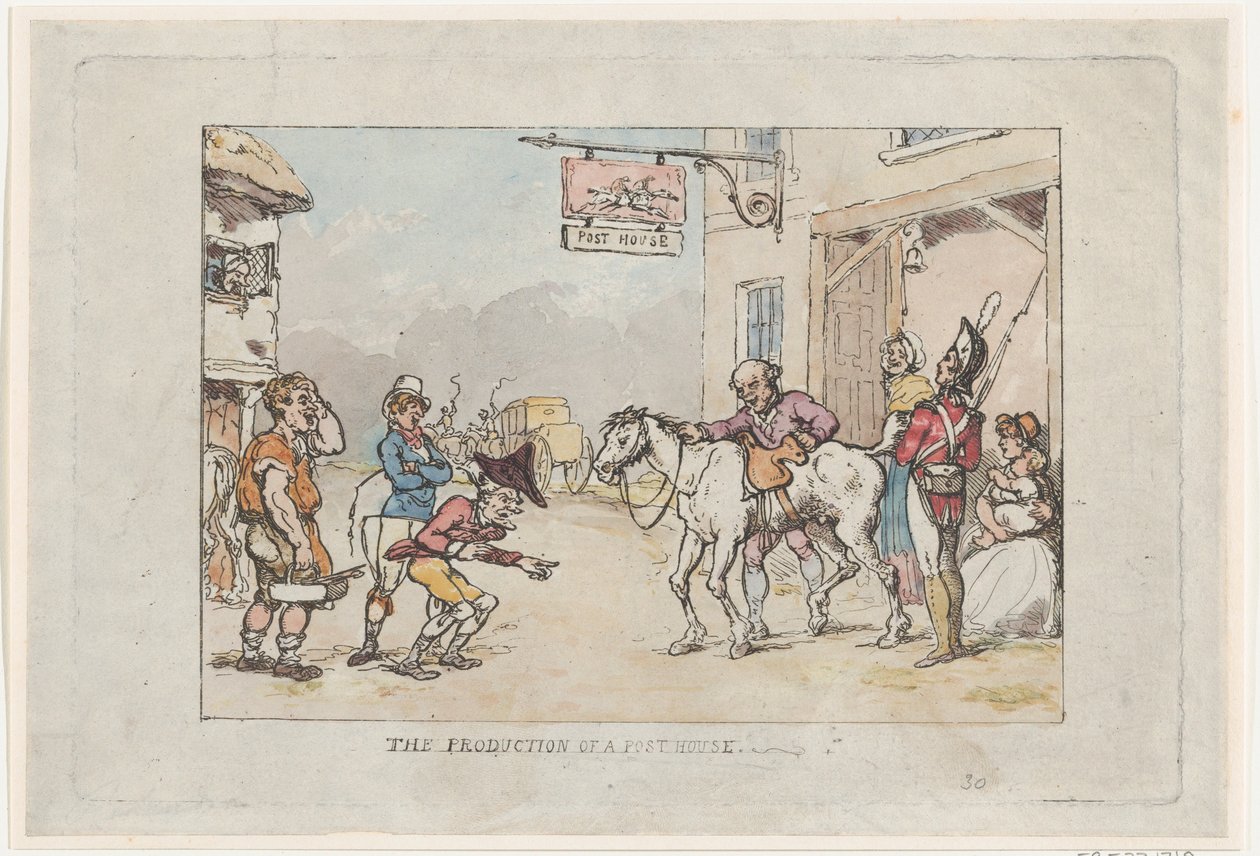 Produkcja domu pocztowego, 1808., 1808. autorstwa Thomas Rowlandson
