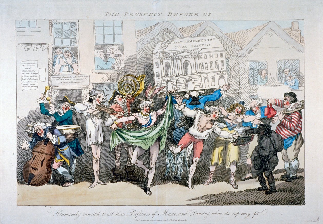„Prospekt przed nami”, 1791 autorstwa Thomas Rowlandson