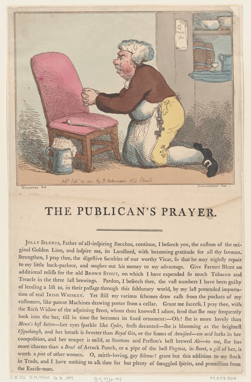 Modlitwa celnika, 20 września 1801 r., 20 września 1801 r. autorstwa Thomas Rowlandson