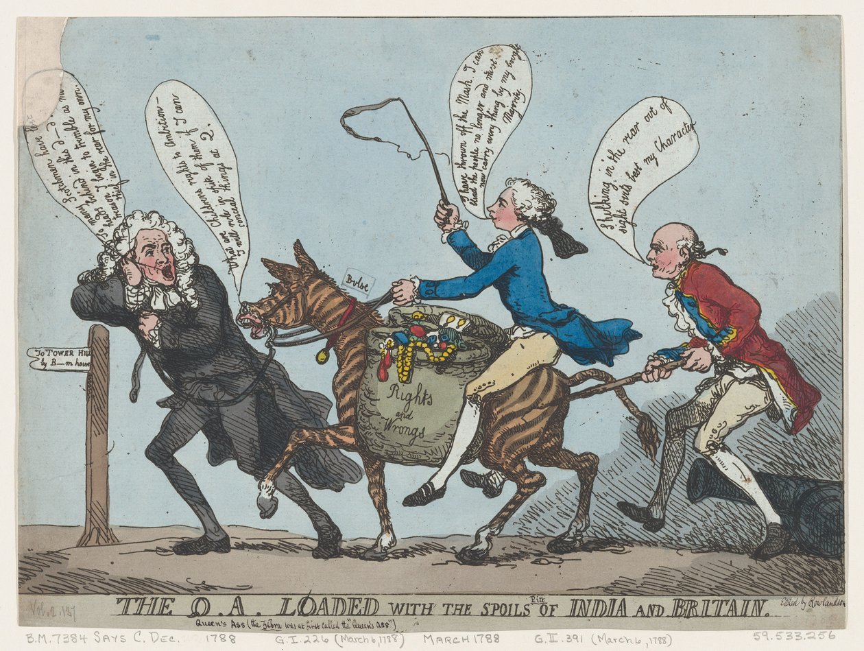 Kontrola jakości Załadowany łupami Indii i Wielkiej Brytanii, 1788., 1788. autorstwa Thomas Rowlandson