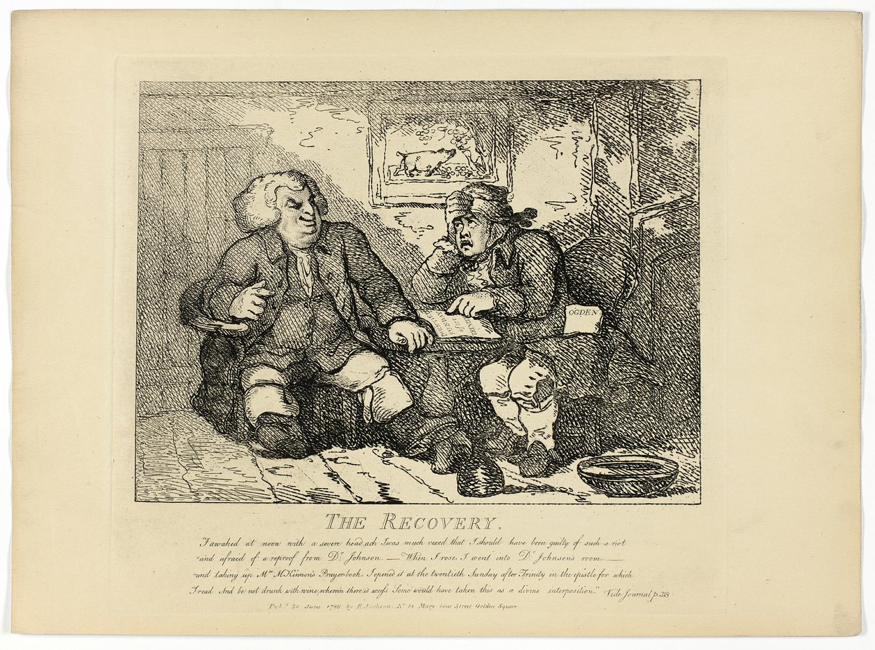 Odzyskanie, z podróży Boswella po Hebrydach autorstwa Thomas Rowlandson