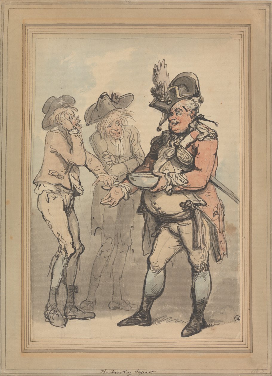 Sierżant ds. rekrutacji autorstwa Thomas Rowlandson