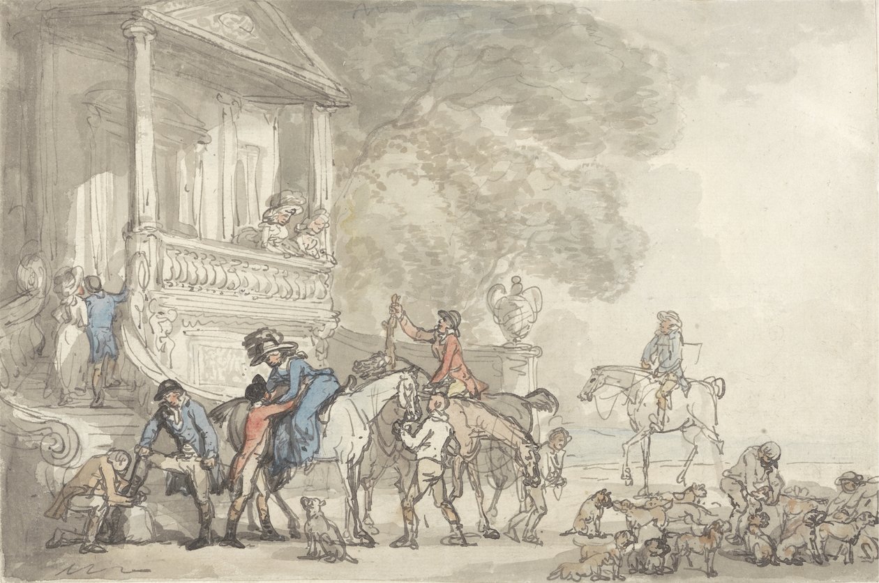 Powrót z polowania autorstwa Thomas Rowlandson