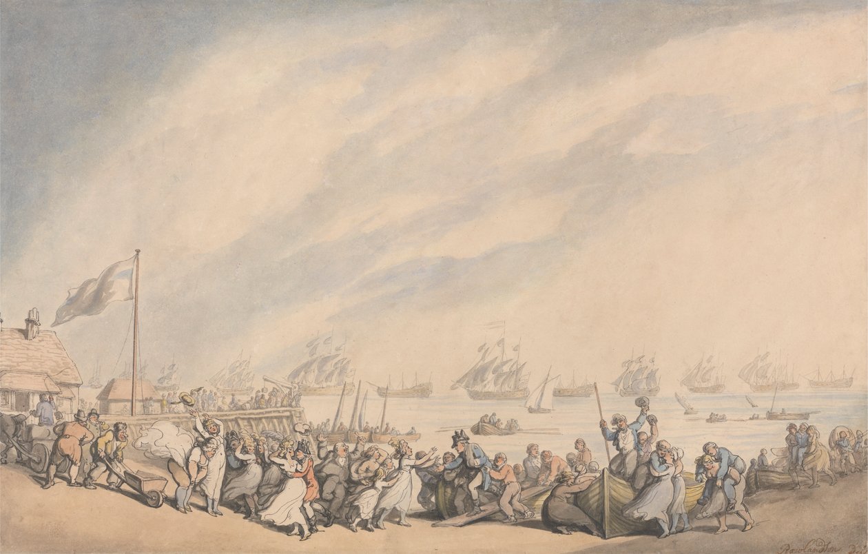 O retorno da frota para Great Yarmouth em 1797polonês autorstwa Thomas Rowlandson