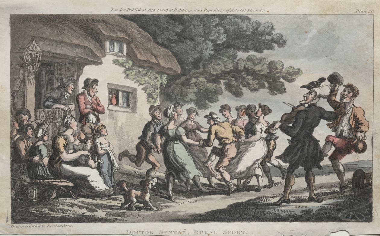 Wielebny dr Syntax Rural Sport, 1813. autorstwa Thomas Rowlandson