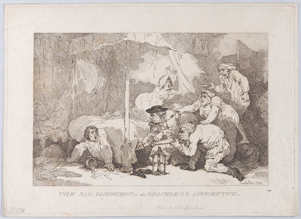 Smutne odkrycie nieokrzesanego ucznia autorstwa Thomas Rowlandson