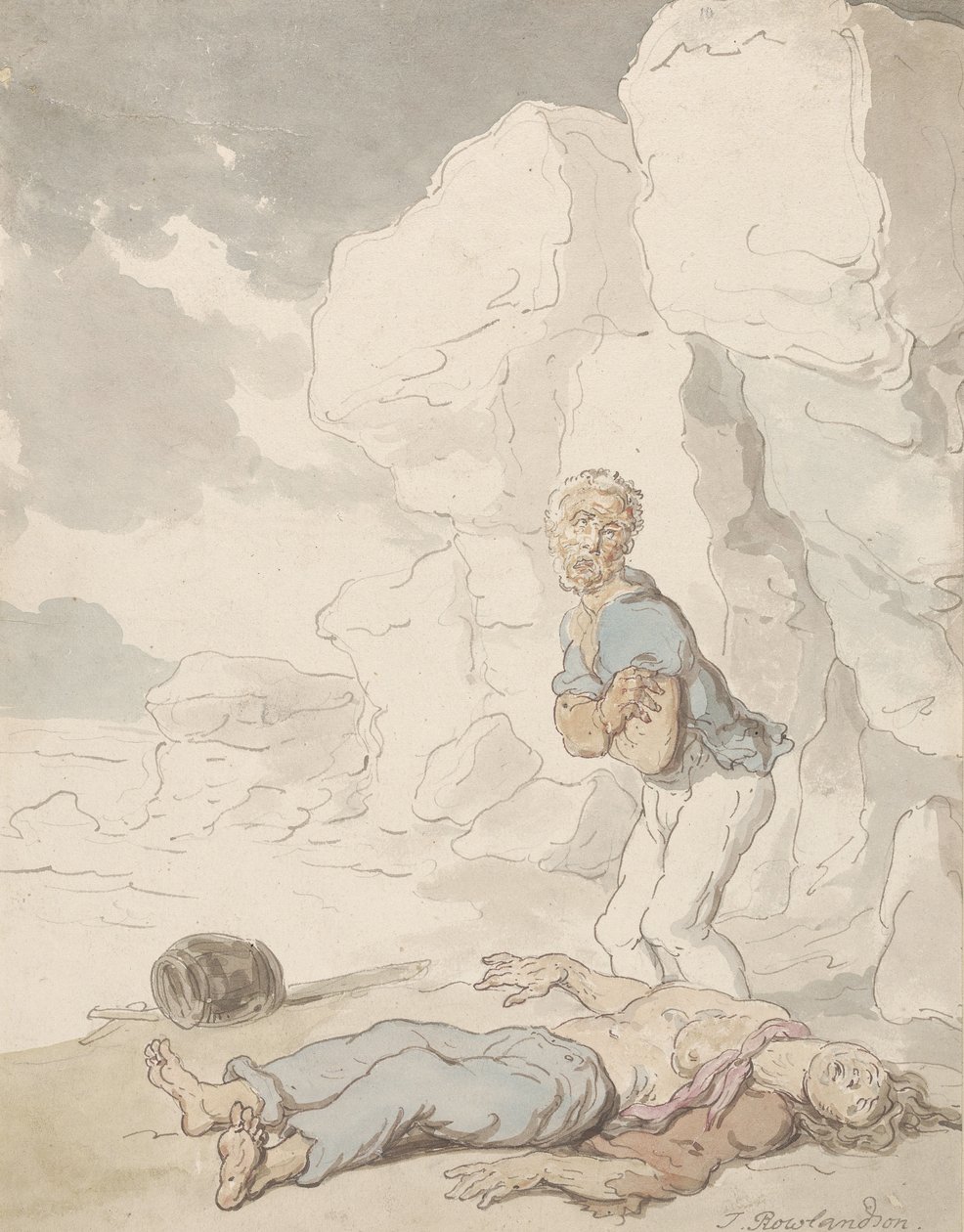 Rozbitkowie autorstwa Thomas Rowlandson
