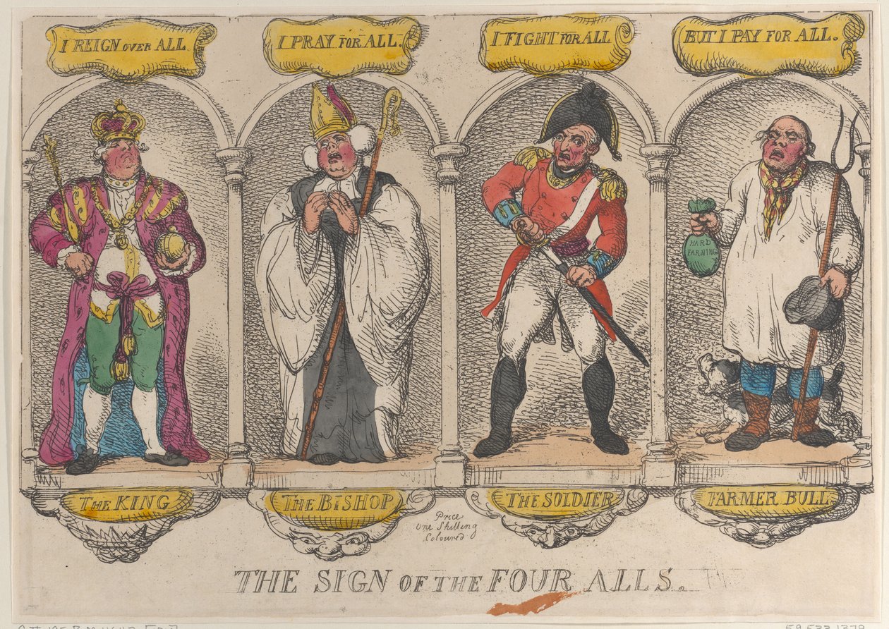 Znak Czterech Wszystkich, 1810., 1810. autorstwa Thomas Rowlandson