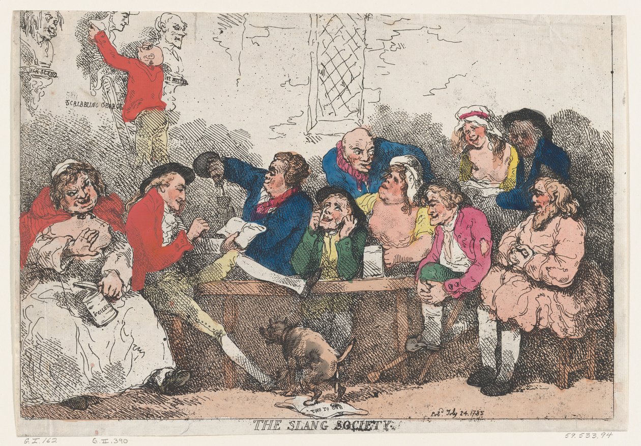 Towarzystwo Slangowe, 24 lipca 1785, 24 lipca 1785. autorstwa Thomas Rowlandson