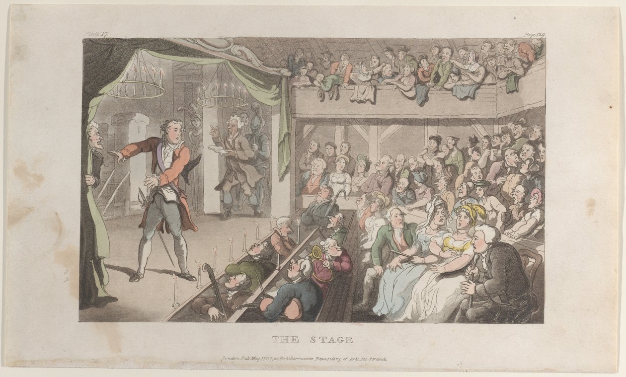 Etap. George Primrose jako Horatio, z The Vicar of Wakefield, 1 maja 1817, 1 maja 1817. autorstwa Thomas Rowlandson