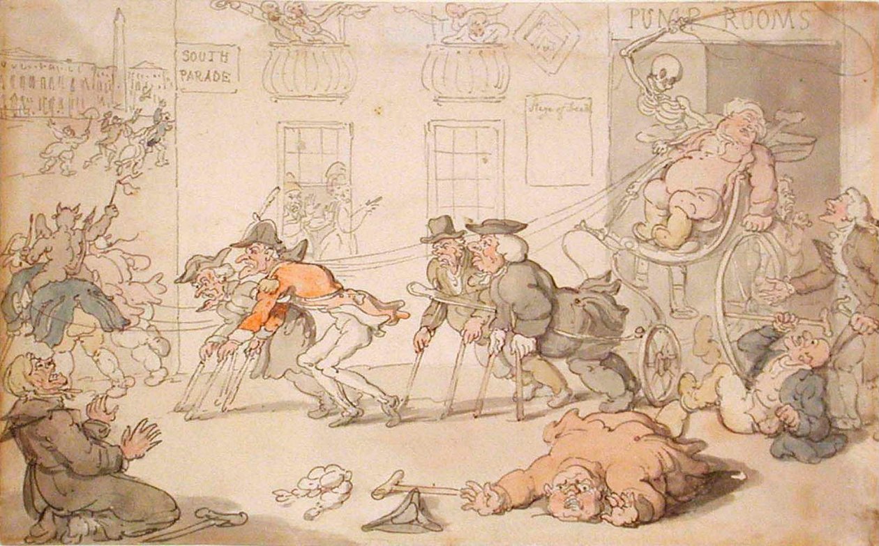 Scena śmierci autorstwa Thomas Rowlandson