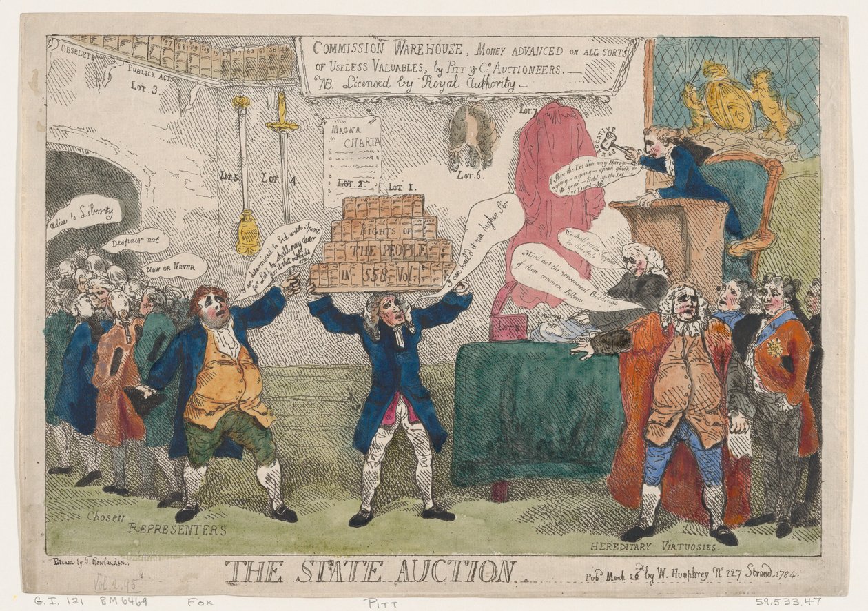 Aukcja państwowa 26 marca 1784 r., 26 marca 1784 r. autorstwa Thomas Rowlandson