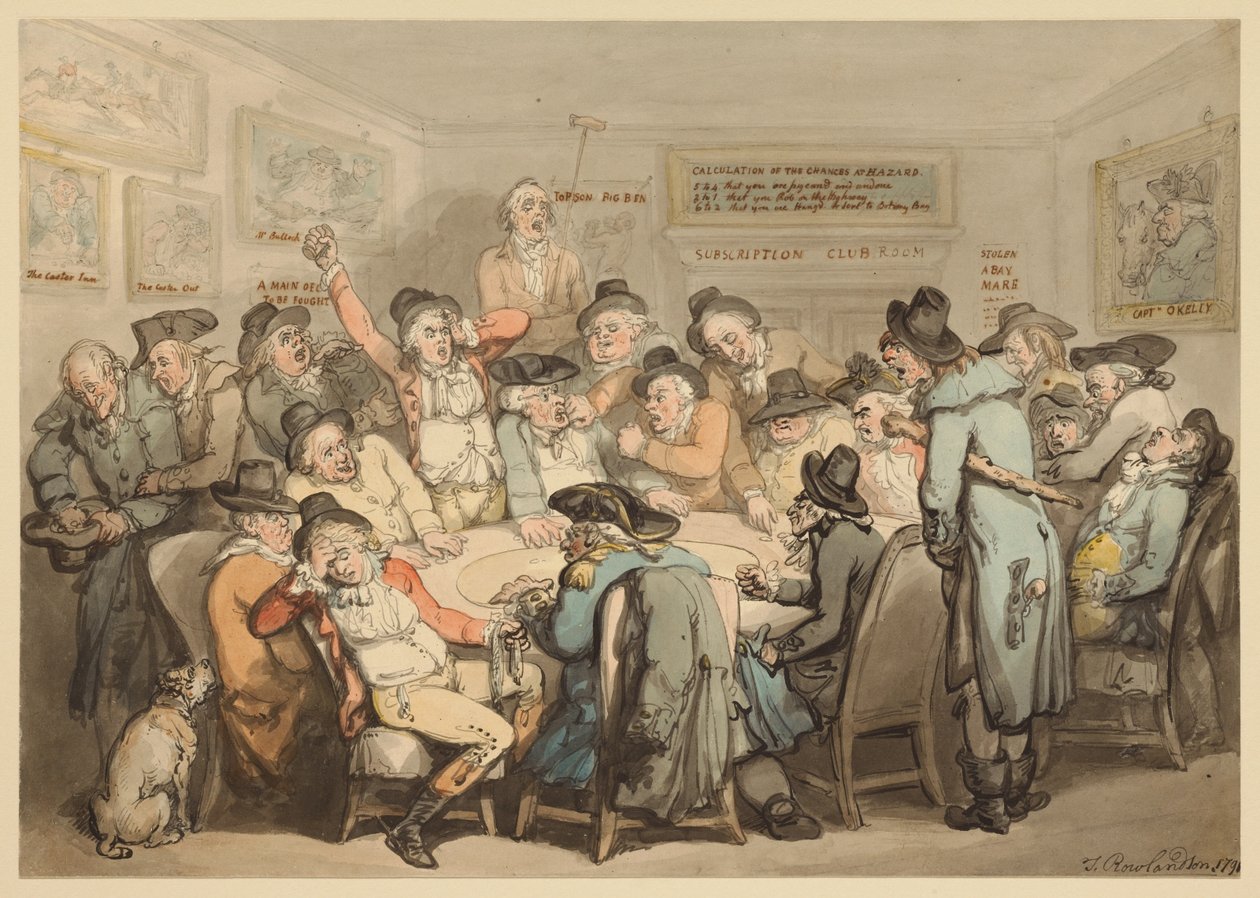 Sala klubu subskrybentów autorstwa Thomas Rowlandson