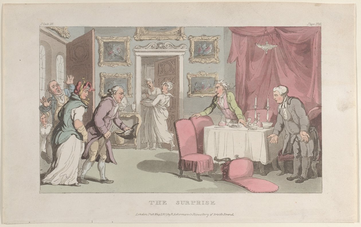 Niespodzianka z Wikariusza Wakefielda, 1 maja 1817, 1 maja 1817. autorstwa Thomas Rowlandson