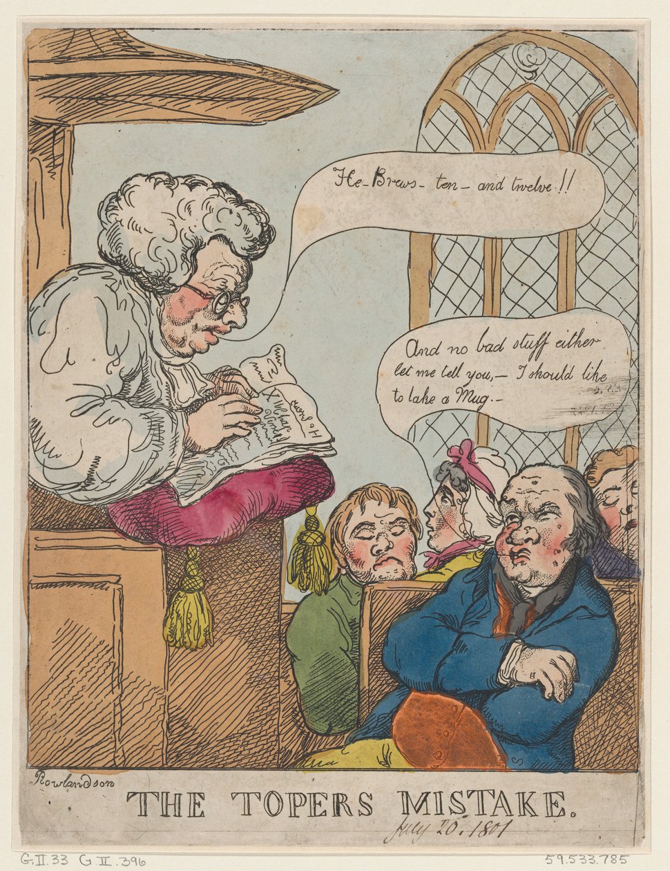 Błąd Topera, 20 lipca 1801 r., 20 lipca 1801 r. autorstwa Thomas Rowlandson