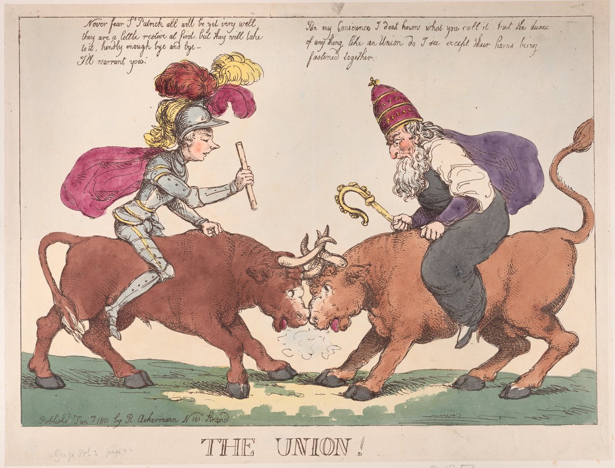 Unia, 1 stycznia 1801 r., 1 stycznia 1801 r. autorstwa Thomas Rowlandson