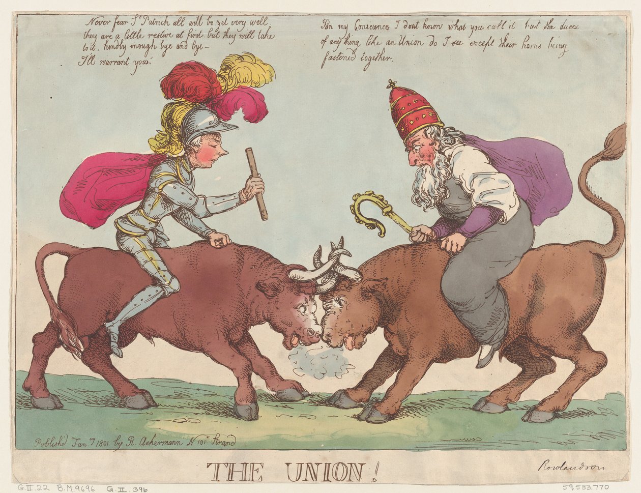 Unia, 1 stycznia 1801 r., 1 stycznia 1801 r. autorstwa Thomas Rowlandson