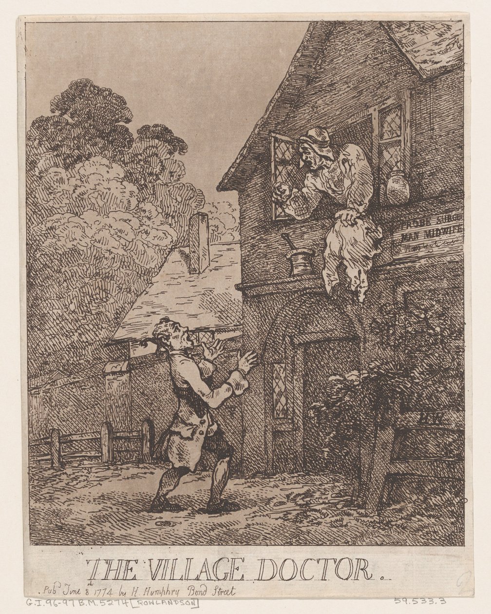 The Village Doctor, 8 czerwca 1774., 8 czerwca 1774. autorstwa Thomas Rowlandson