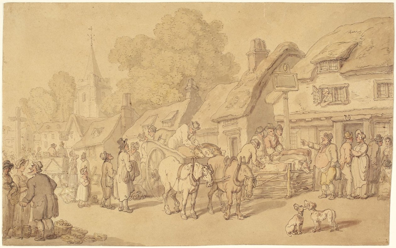 Karczma „Woolpack” autorstwa Thomas Rowlandson
