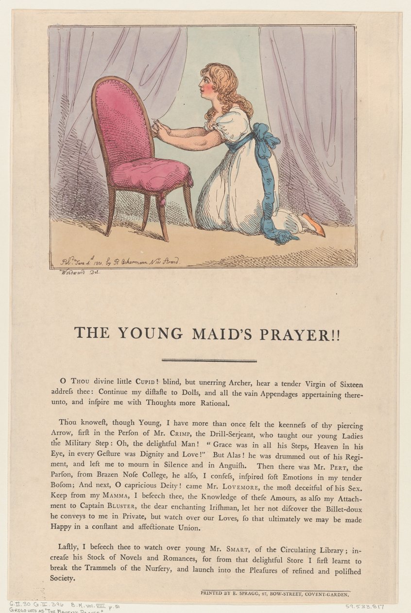 Modlitwa Młodej Dziewicy!!, 4 czerwca 1801., 4 czerwca 1801. autorstwa Thomas Rowlandson