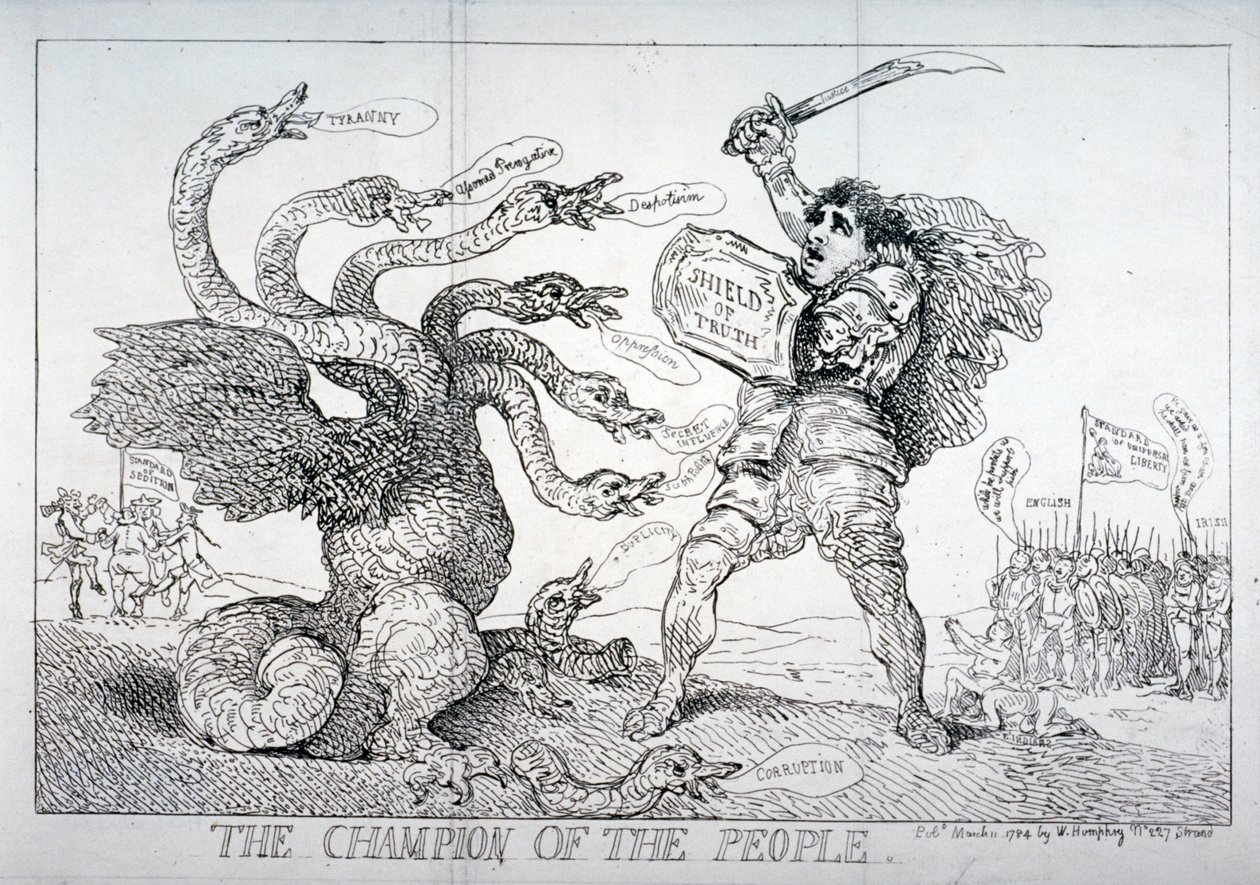 „Mistrz ludu”, 1784. autorstwa Thomas Rowlandson