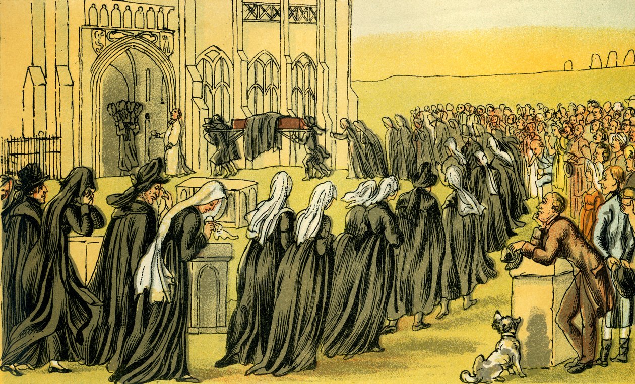 „Pogrzeb Syntax” autorstwa Thomas Rowlandson