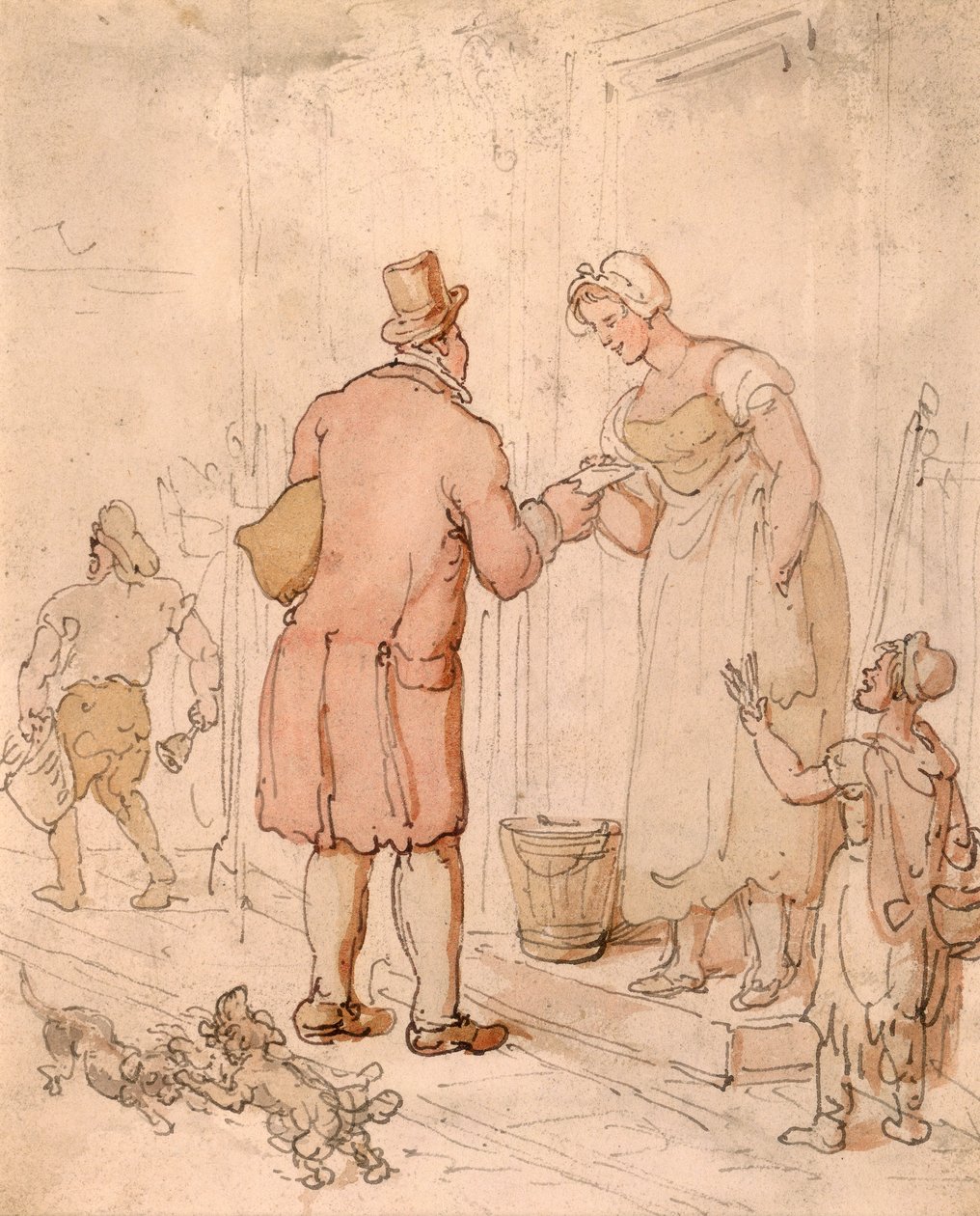 Listonosz, początek XIX wieku autorstwa Thomas Rowlandson