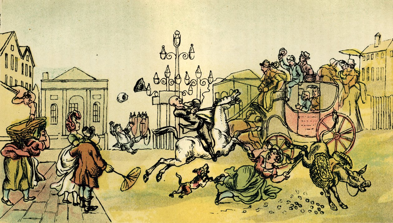 „Wynik zakupu niewidomego konia” autorstwa Thomas Rowlandson