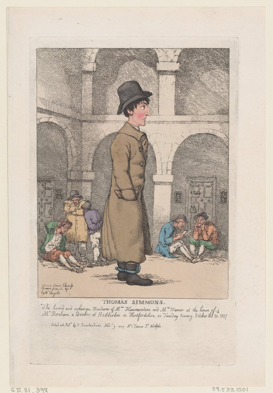 Thomas Simmons, 9 listopada 1807 r., 9 listopada 1807 r. autorstwa Thomas Rowlandson
