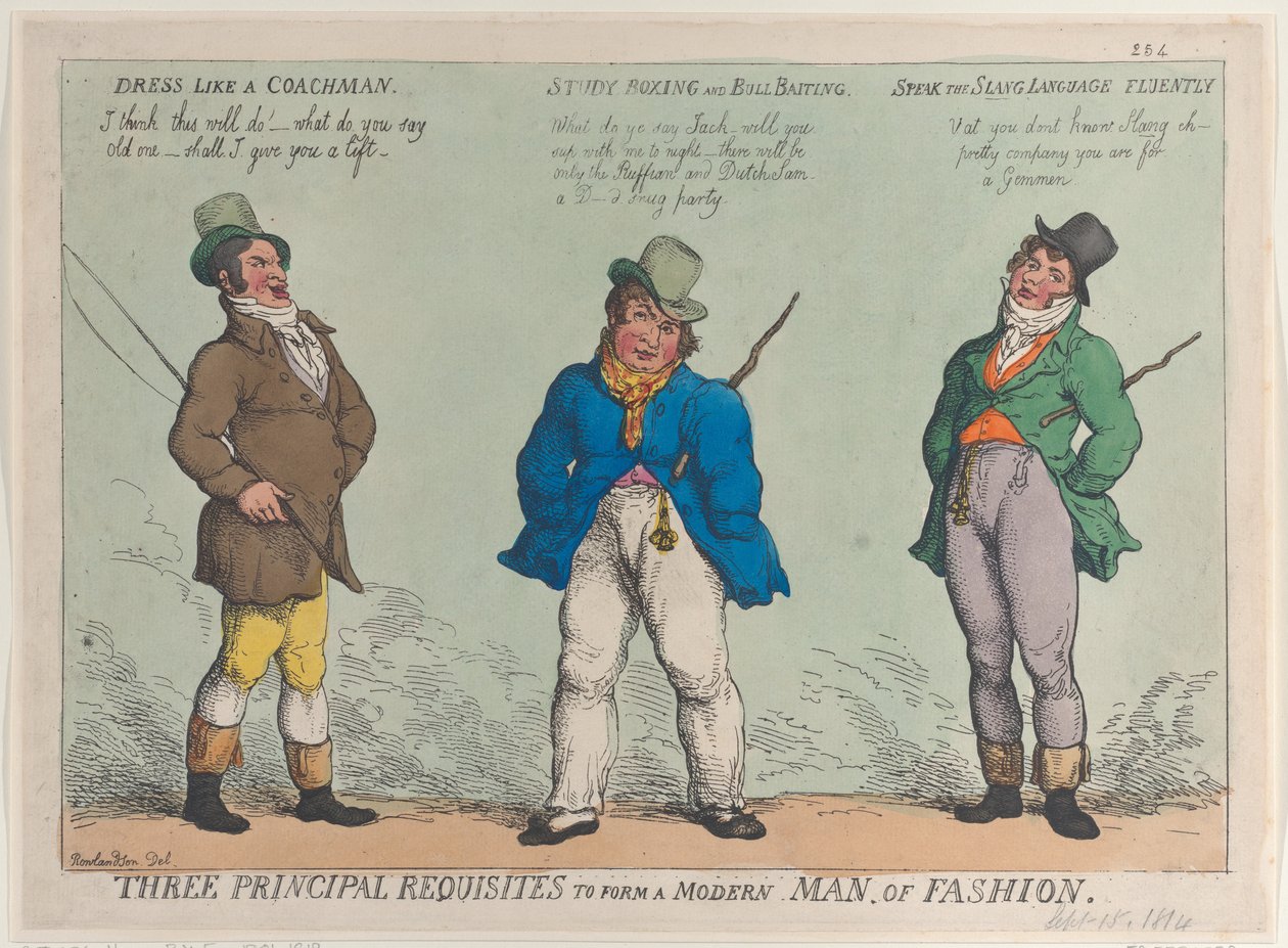 Trzy podstawowe warunki kształtowania współczesnego człowieka mody, 15 września 1814 r., 15 września 1814 r. autorstwa Thomas Rowlandson