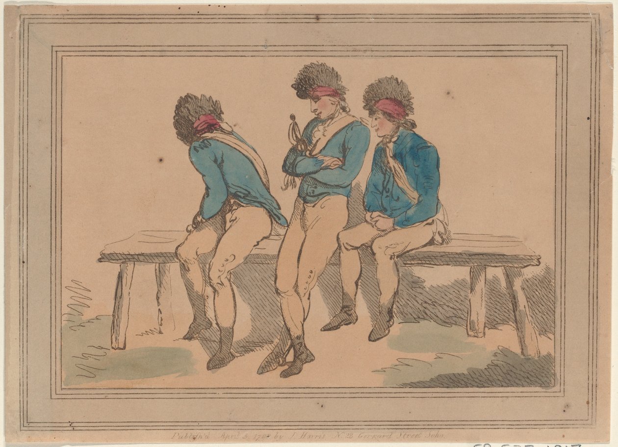 Trzech Ochotników, 1798., 1798. autorstwa Thomas Rowlandson