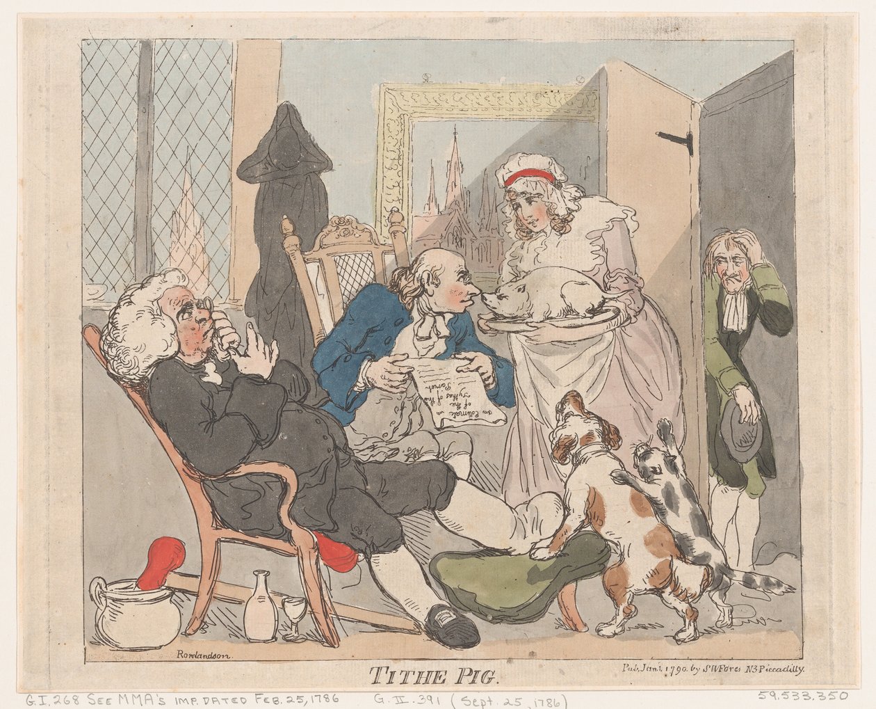 Świnia Dziesięciny, 1 stycznia 1790., 1 stycznia 1790. autorstwa Thomas Rowlandson
