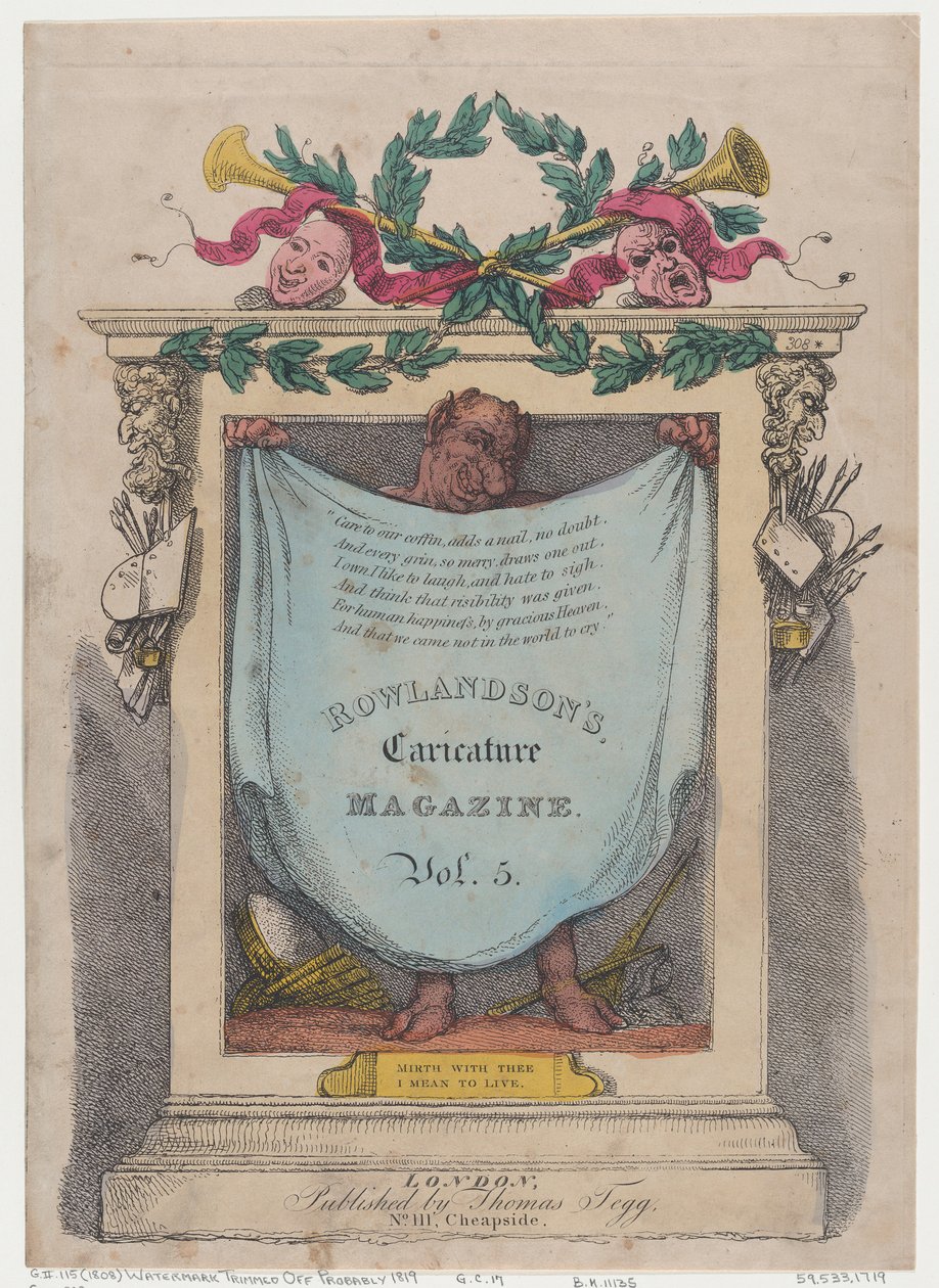 Strona tytułowa, Magazyn karykatur Rowlandsona, tom. 5, 1808., 1808. autorstwa Thomas Rowlandson