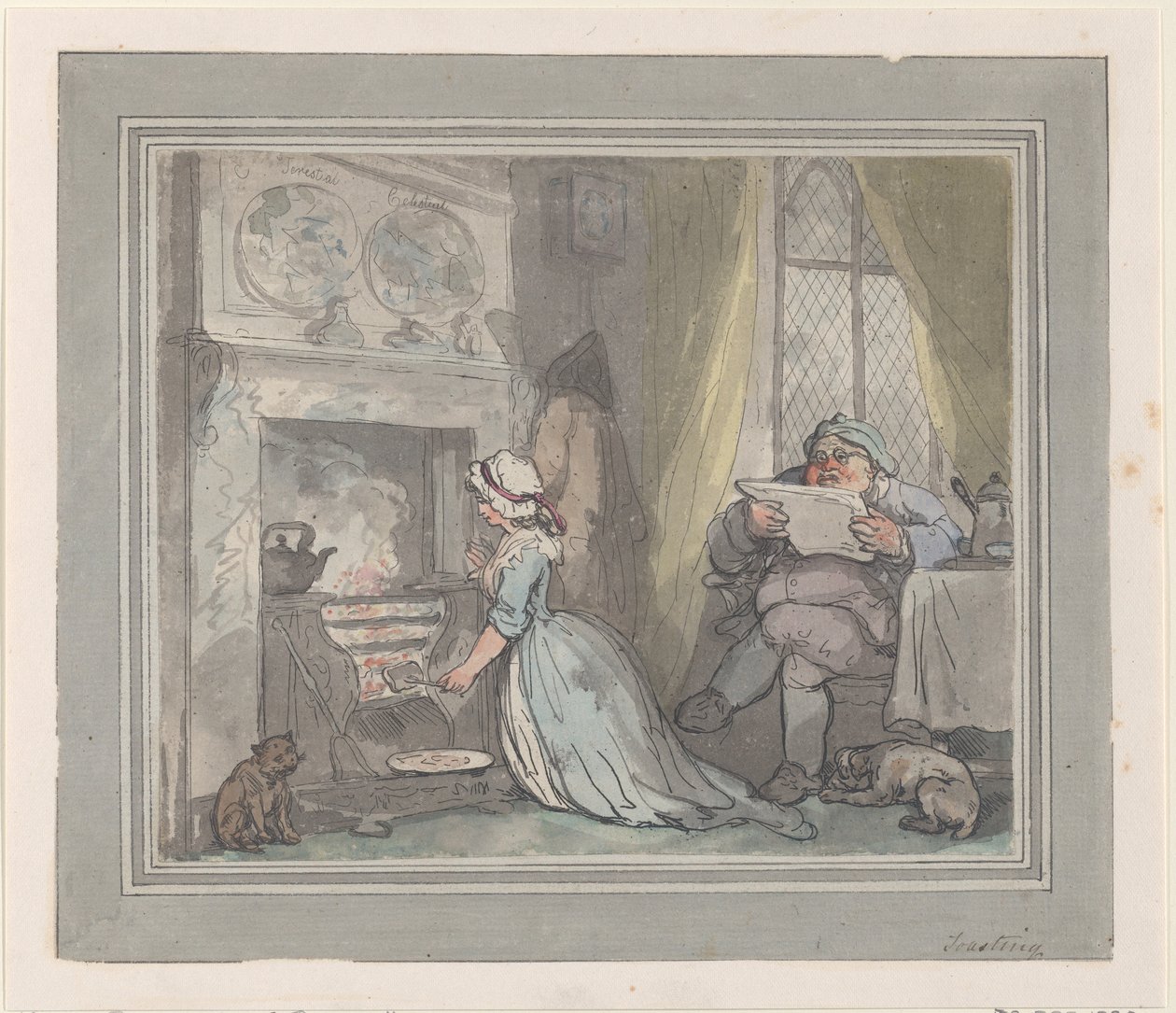 Opiekanie, 1783-90., 1783-90. autorstwa Thomas Rowlandson