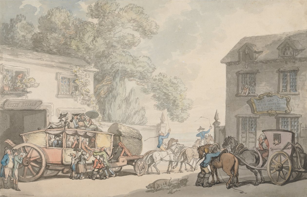 Podróżowanie po Francji autorstwa Thomas Rowlandson