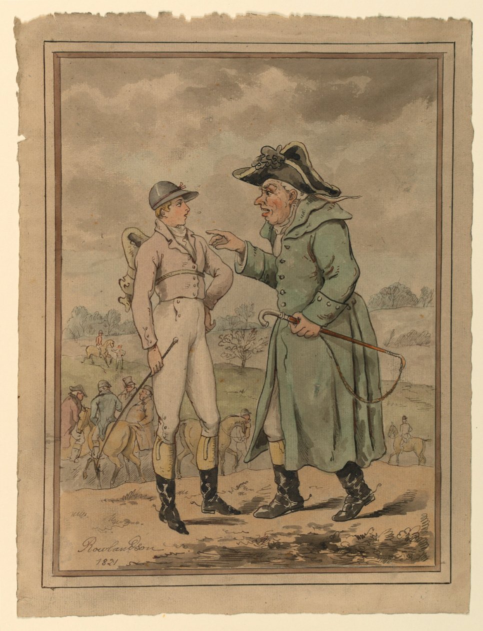Sztuczki murawy, czyli rozstrzyganie, jak przegrać wyścig autorstwa Thomas Rowlandson