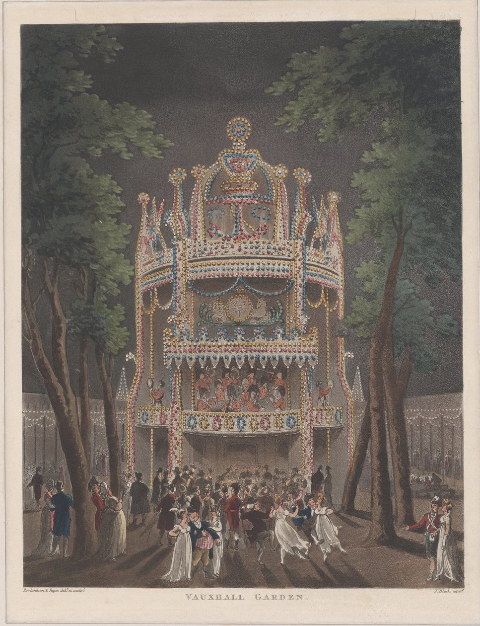 Ogród Vauxhall, 1809., 1809 autorstwa Thomas Rowlandson
