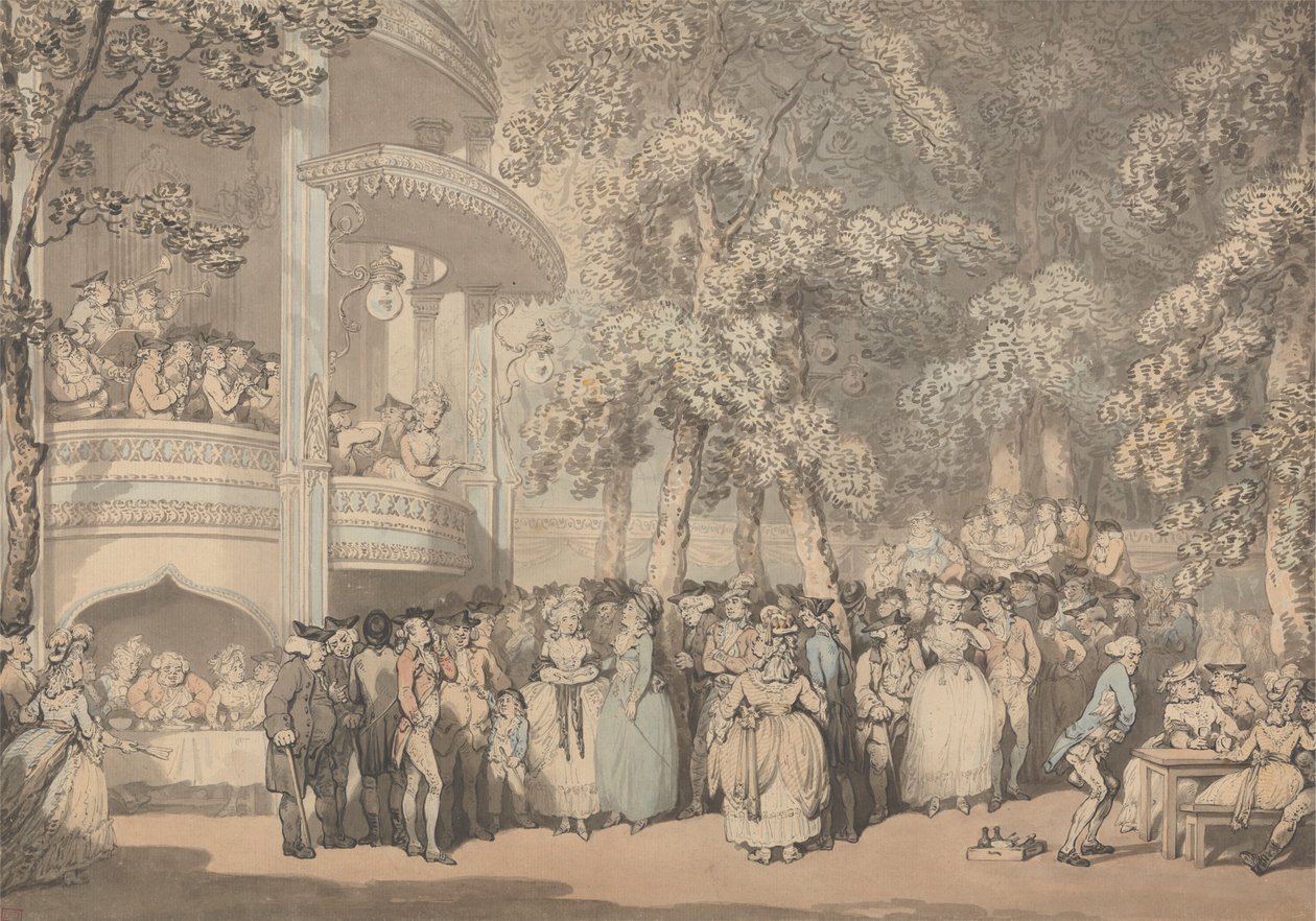 Ogrody Vauxhalla autorstwa Thomas Rowlandson