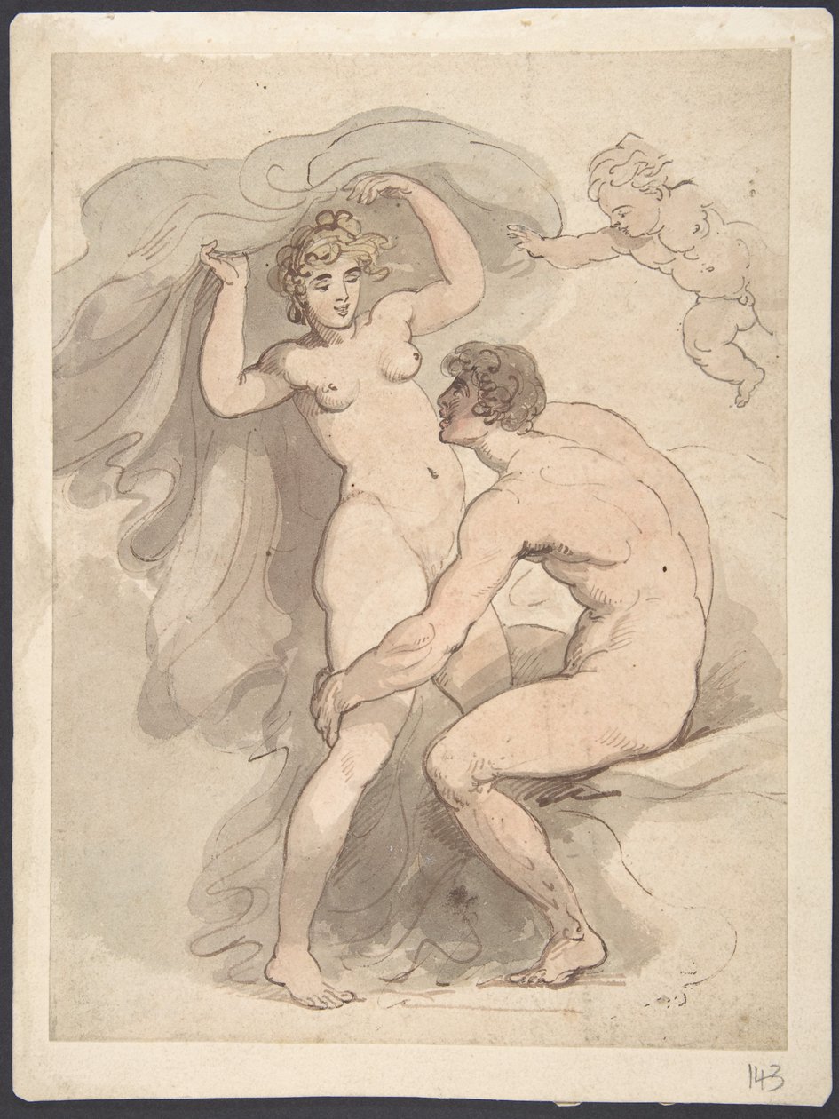 Wenus, Anchises i Kupidyn autorstwa Thomas Rowlandson