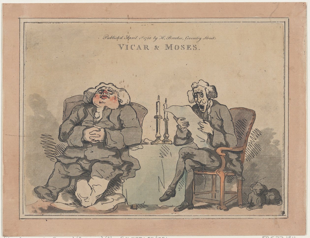 Wikariusz i Mojżesz, 1 kwietnia 1786., 1 kwietnia 1786. autorstwa Thomas Rowlandson